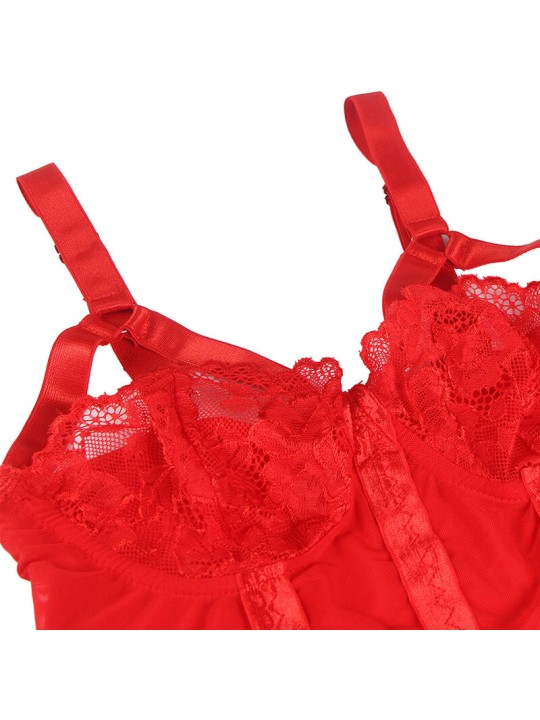 SUBBLIME TEDDY CON LIGUERO DETALLE TIRAS PECHO ROJO S M