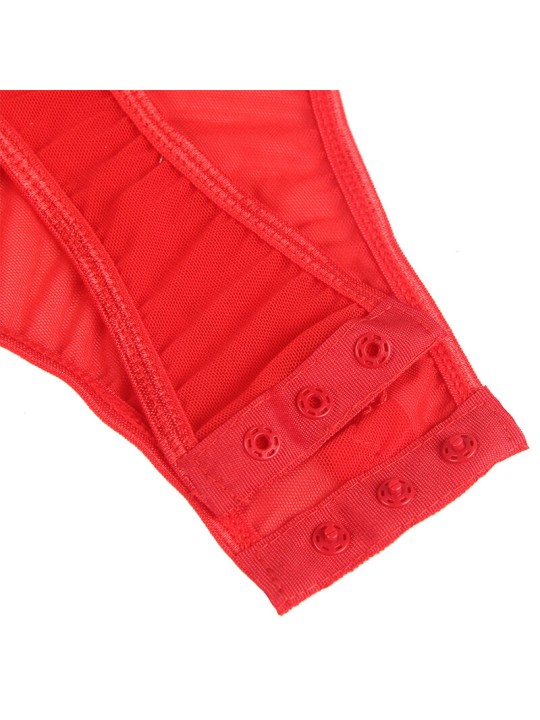 SUBBLIME TEDDY CON LIGUERO DETALLE TIRAS PECHO ROJO S M