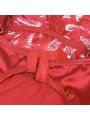 SUBBLIME BABYDOLL SATINADO CON ENCAJE ROJO S M