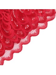 SUBBLIME BABYDOLL SATINADO CON ENCAJE ROJO S M