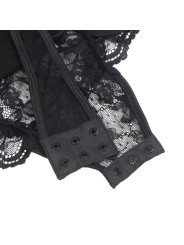 SUBBLIME TEDDY CON LIGA DETALLE ENCAJES Y TIRAS NEGRO S M