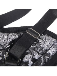 SUBBLIME TEDDY CON LIGA DETALLE ENCAJES Y TIRAS NEGRO S M