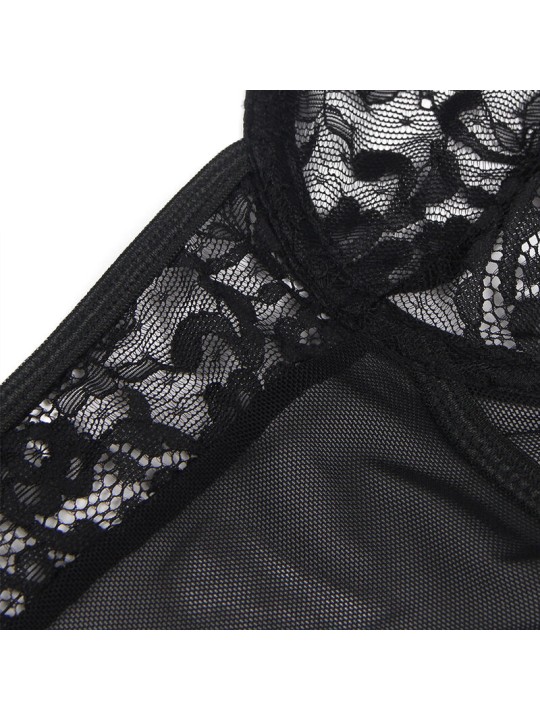 SUBBLIME TEDDY CON LIGA DETALLE ENCAJES Y TIRAS NEGRO S M
