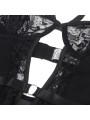 SUBBLIME TEDDY CON LIGA DETALLE ENCAJES Y TIRAS NEGRO S M