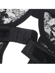 SUBBLIME TEDDY CON LIGA DETALLE ENCAJES Y TIRAS NEGRO S M
