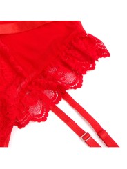SUBBLIME TEDDY CON LIGA DETALLE ENCAJE Y TIRAS ROJO S M