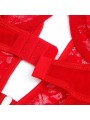 SUBBLIME TEDDY CON LIGA DETALLE ENCAJE Y TIRAS ROJO S M