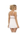 SUBBLIME BABYDOLL ESCOTE V DETALLE LAZOS BLANCO S M