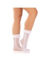 LEG AVENUE MEDIAS TOBILLERAS CON VOLANTES NEGRO