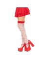 LEG AVENUE CALCETINES ALTOS CHAMPINONES ROJO BLANCO