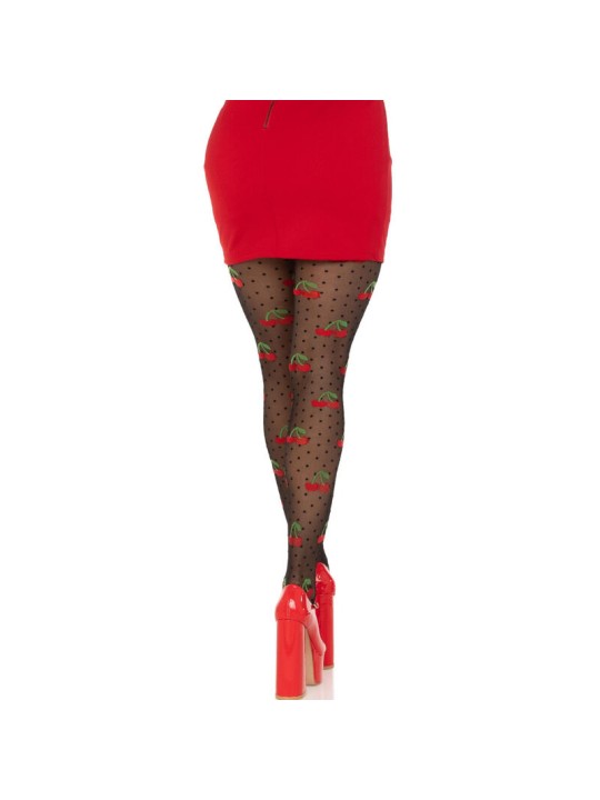 LEG AVENUE MEDIAS LUNARES CEREZA NEGRO