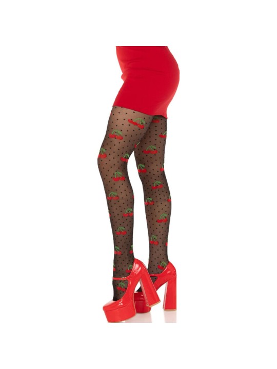 LEG AVENUE MEDIAS LUNARES CEREZA NEGRO