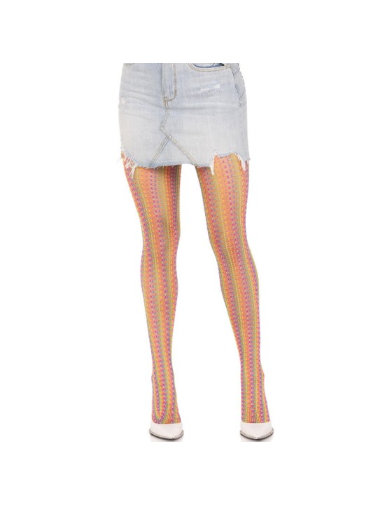 LEG AVENUE MEDIAS DE CROCHET MULTICOLOR