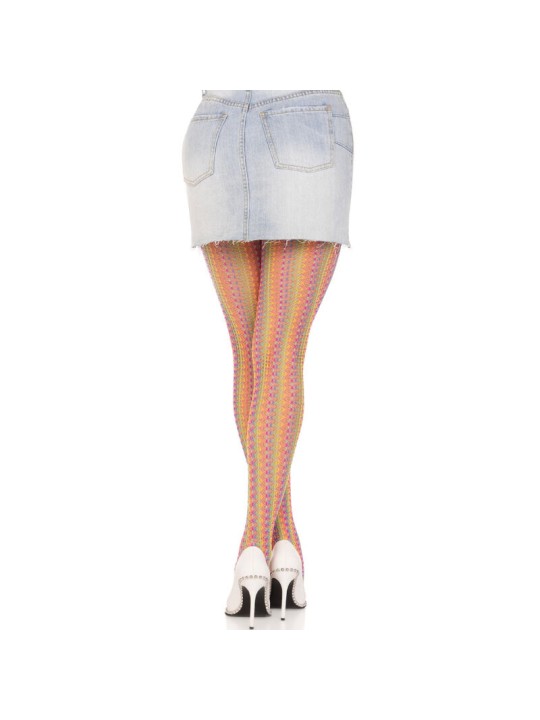 LEG AVENUE MEDIAS DE CROCHET MULTICOLOR