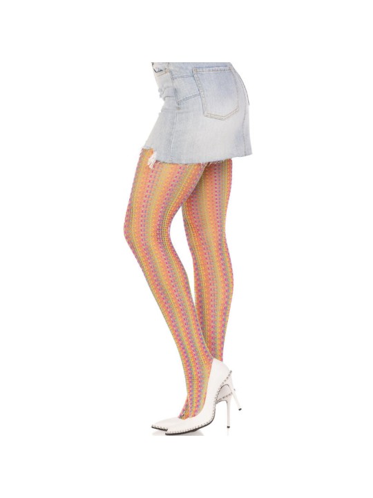 LEG AVENUE MEDIAS DE CROCHET MULTICOLOR