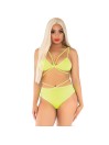 LEG AVENUE TOP BRAGAS CON TIRANTES AMARILLO