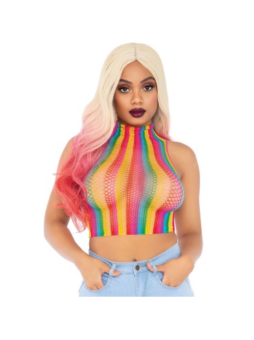 LEG AVENUE TOP DE REJILLA MULTICOLOR