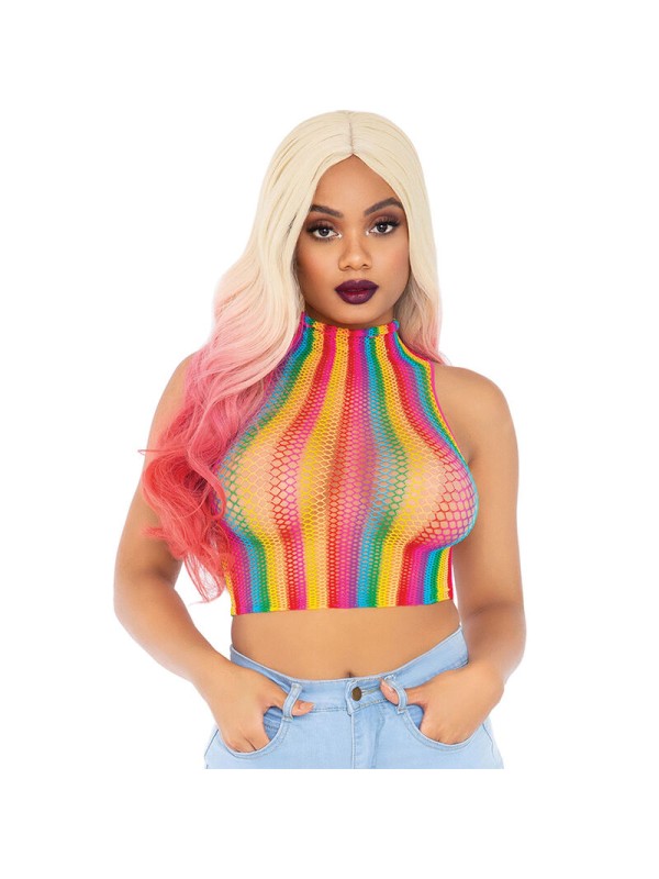 LEG AVENUE TOP DE REJILLA MULTICOLOR