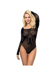 SUBBLIME 952051 BODY DE REJILLA CON MANGA LARGA Y HOMBROS DESCUBIERTOS NEGRO TALLA UNICA