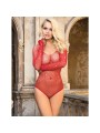 SUBBLIME 952303 BODY DE REJILLA BRILLANTE CON HOMBROS DESCUBIERTOS MANGA LARGA ROJO TALLA UNICA