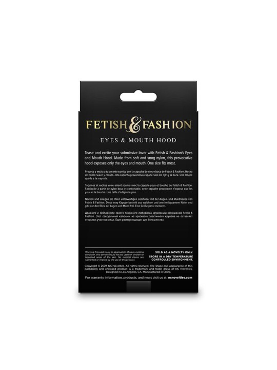 NS NOVELTIES FETISH FASHION PASAMONTANAS APERUTRA DE OJOS Y BOCA NYLON BLANCO