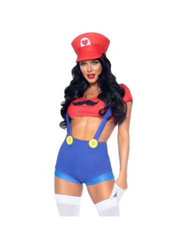 LEG AVENUE DISFRAZ SEXY MARIO BROS ROJO AZUL M