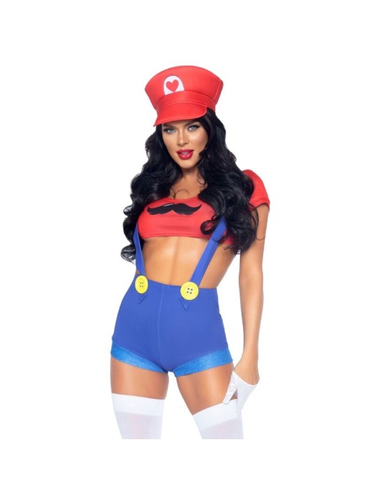 LEG AVENUE DISFRAZ SEXY MARIO BROS ROJO AZUL M