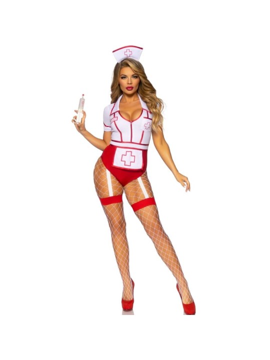 LEG AVENUE DISFRAZ ENFERMERA SEXY ROJO BLANCO S
