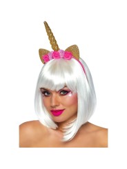 LEG AVENUE DIADEMA DE UNICORNIO CON FLORES DORADO