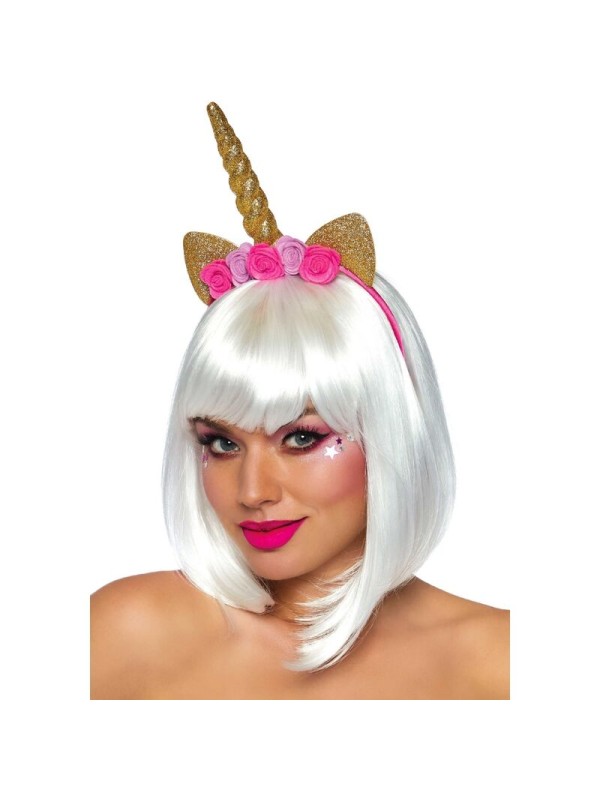 LEG AVENUE DIADEMA DE UNICORNIO CON FLORES DORADO