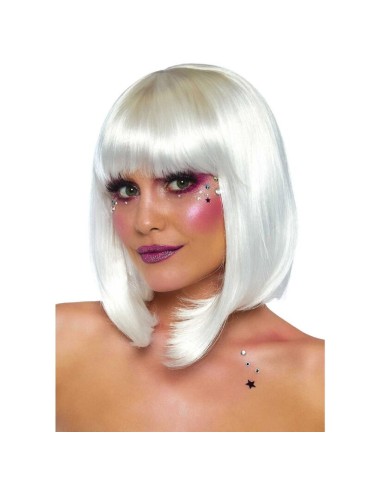 LEG AVENUE PELUCA CORTE BOB FOSFORESCENTE BLANCO