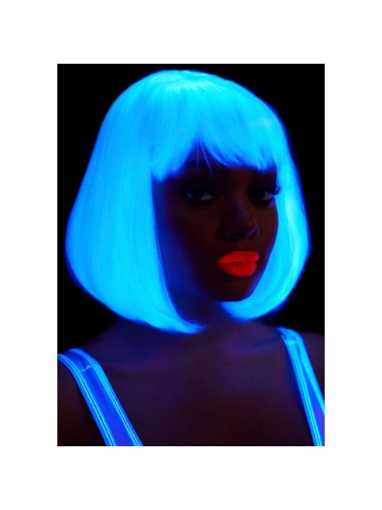 LEG AVENUE PELUCA CORTE BOB FOSFORESCENTE BLANCO