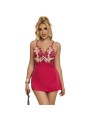 SUBBLIME 954123 BABYDOLL CON DISENO FLORAL ROJO S M