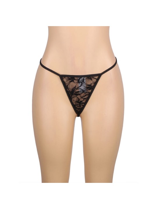 SUBBLIME 954185 BABYDOLL DE ENCAJE CON TIRANTES AJUSTABLES NEGRO S M
