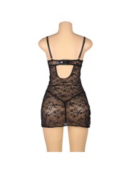 SUBBLIME 954185 BABYDOLL DE ENCAJE CON TIRANTES AJUSTABLES NEGRO S M