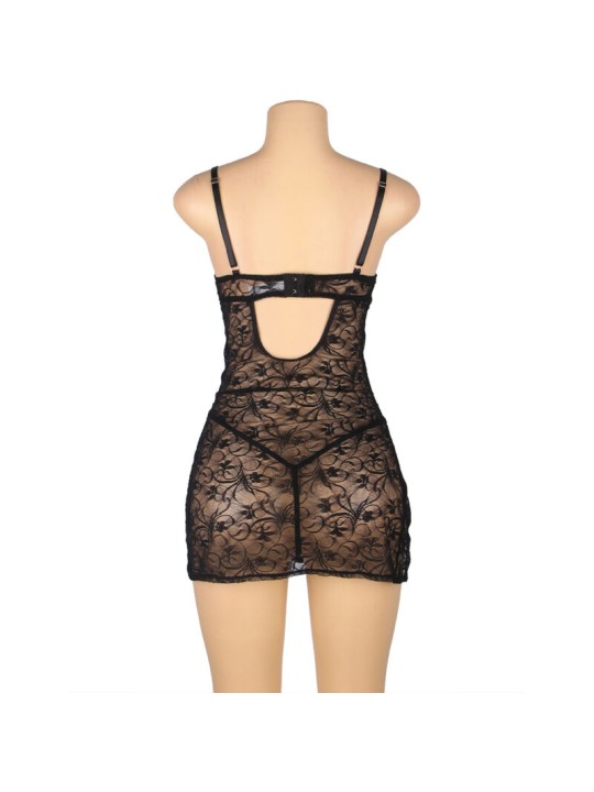 SUBBLIME 954185 BABYDOLL DE ENCAJE CON TIRANTES AJUSTABLES NEGRO S M