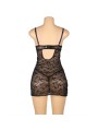 SUBBLIME 954185 BABYDOLL DE ENCAJE CON TIRANTES AJUSTABLES NEGRO S M