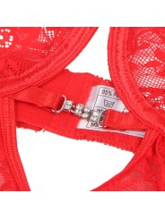SUBBLIME 954208 BABYDOLL DE ENCAJE CON TIRANTES AJUSTABLES ROJO S M