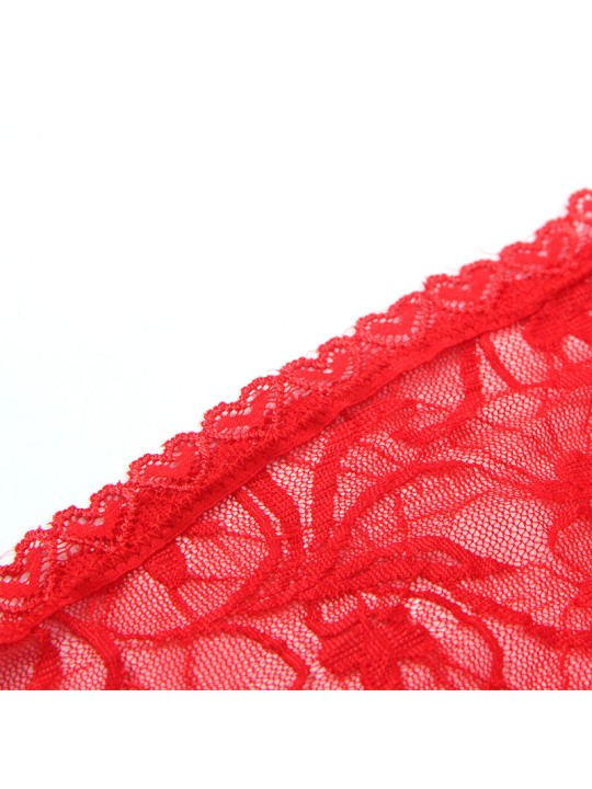 SUBBLIME 954208 BABYDOLL DE ENCAJE CON TIRANTES AJUSTABLES ROJO S M