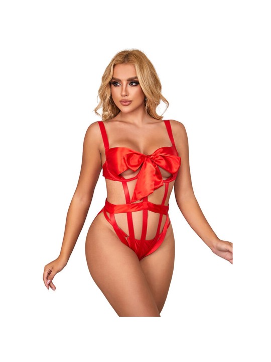 SUBBLIME 954468 BODY SEXY CALADO CON LAZO ROJO S M