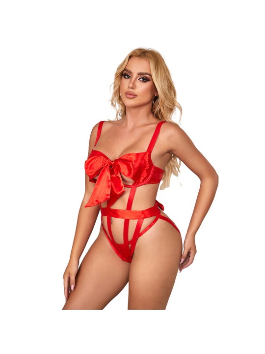 SUBBLIME 954468 BODY SEXY CALADO CON LAZO ROJO S M