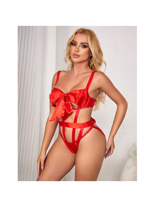SUBBLIME 954468 BODY SEXY CALADO CON LAZO ROJO S M