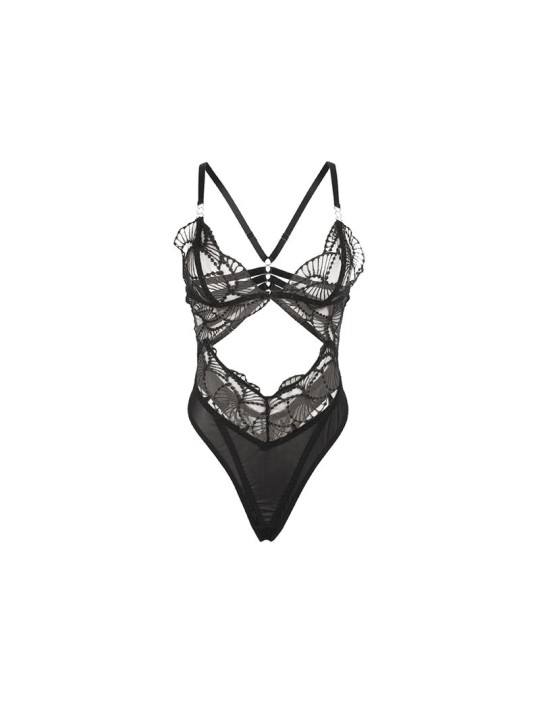 SUBBLIME 955229 BODY TRANSPARENTE CON ENCAJE HUECO NEGRO L XL