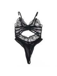 SUBBLIME 955229 BODY TRANSPARENTE CON ENCAJE HUECO NEGRO L XL