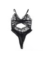 SUBBLIME 955229 BODY TRANSPARENTE CON ENCAJE HUECO NEGRO L XL