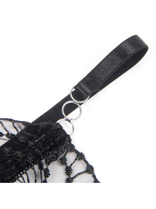 SUBBLIME 955229 BODY TRANSPARENTE CON ENCAJE HUECO NEGRO L XL