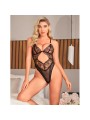 SUBBLIME 955229 BODY TRANSPARENTE CON ENCAJE HUECO NEGRO L XL