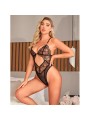 SUBBLIME 955229 BODY TRANSPARENTE CON ENCAJE HUECO NEGRO L XL