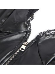 SUBBLIME 955458 BODY CON CREMALLERA DE CUERO NEGRO S M