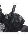 SUBBLIME 955496 BODY DE ENCAJE CON LAZOS Y LIGAS NEGRO S M